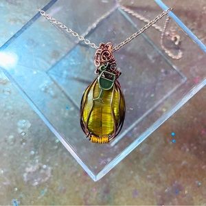 Elegant Mixed Gold Tiger’s Eye Cocktail Necklace